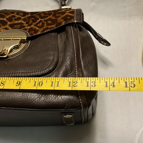 Vintage Michael Kors Handbag, Brown Leather with Dyed Calf Hair in Leopard, Med - Picture 5 of 16